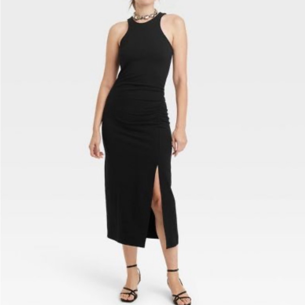 NWT Women’s sleeveless ruched ponte dress size small